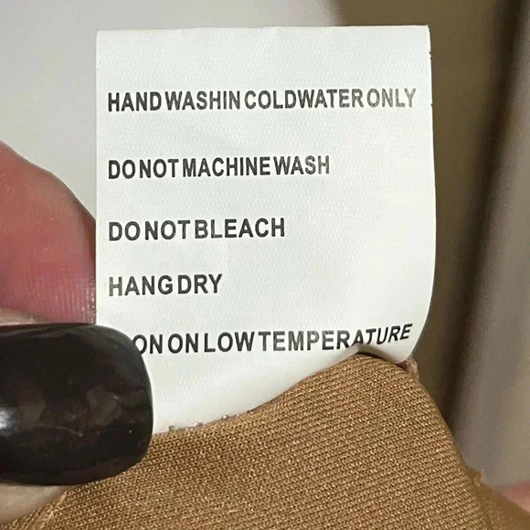 Solitaire tan floral duster faux suede jacket size M - Picture 6 of 7